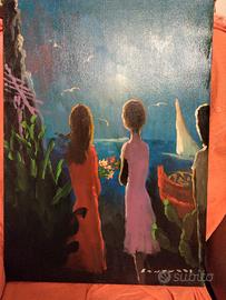 DIPINTO ELIANO FANTUZZI  OLIO SU TELA 50X70 C.FIRM