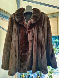 Giacca di visone marrone scuro – vera pelliccia