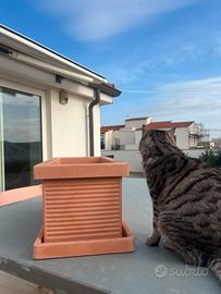 Fioriere Nicoli 60cm Millerighe con sottovaso (15)