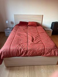 Letto 1 piazza e mezza con contenitore + materasso