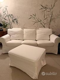 Divano 3 posti - puff - 2 rivestimenti