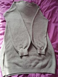 Maglione/vestito bianco/ grigio chiaro