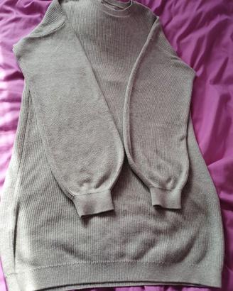 Maglione/vestito bianco/ grigio chiaro