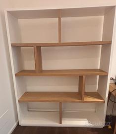 Libreria bianca e rovere