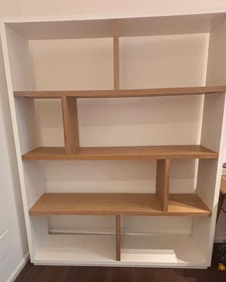Libreria bianca e rovere