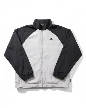 Giacca a vento Adidas Vintage. Color Grigio/Nero