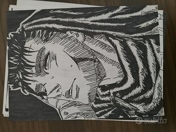 Disegni fanart a matita, mano libera 