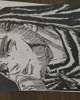 Disegni fanart a matita, mano libera 