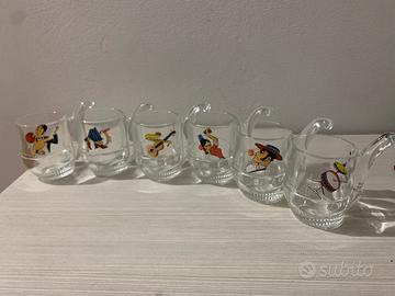 Set 6 Bicchierini Liquore a Pipa Vintage aa 60/70