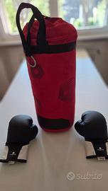kit boxe sacco e guantoni