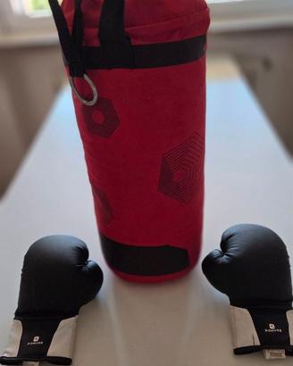 kit boxe sacco e guantoni