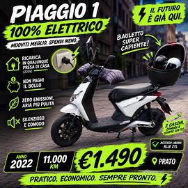 Ciclomotore piaggio P1 cc125 totalmente elettrico