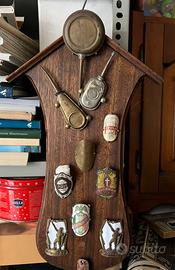 Casetta legno stemmi bicicletta e oliere vintage