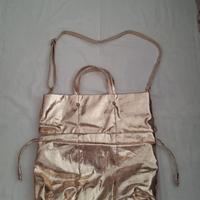 Borsa a spalla con tracolla oro Tata donna 