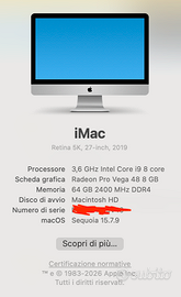 Apple iMac 27 i9 2TB SSD 64gb Vega 48 8gb 5k