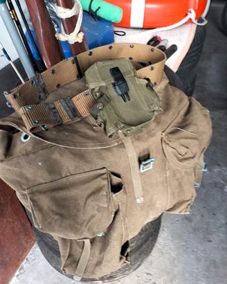 zaino militare con cinturone è custodia anni 80