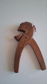 Schiaccianoci Jugoslavia Legno Intagliato Anni 60