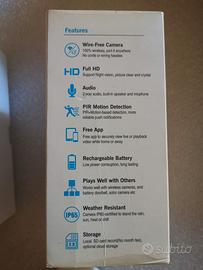 REIGY Telecamera WiFi Esterno Batteria 1080P, Vide