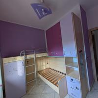 Cameretta bambini 2 posti castello ad angolo