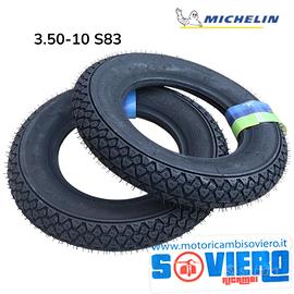 Coppia Copertoni Michelin 3.50-10 S83 Vespa 125 15