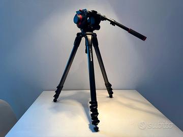 Manfrotto 536 MPRO carbonio + testa 509HD + borsa