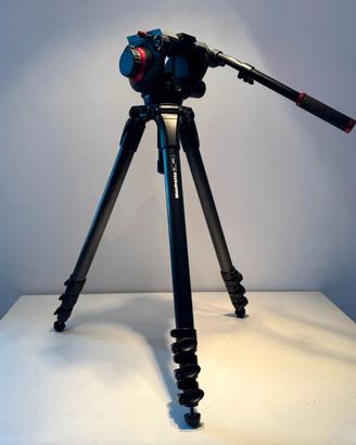Manfrotto 536 MPRO carbonio + testa 509HD + borsa