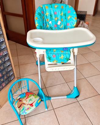 Seggiolone Chicco + sediolina bambino