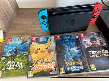 Nintendo Switch + 4 giochi (Zelda, Pokémon)