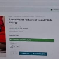Tutore pediatrico fisso a 0°gradi kidz-750fgp
