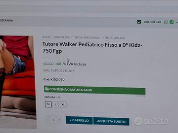 Tutore pediatrico fisso a 0°gradi kidz-750fgp