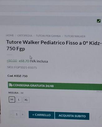 Tutore pediatrico fisso a 0°gradi kidz-750fgp