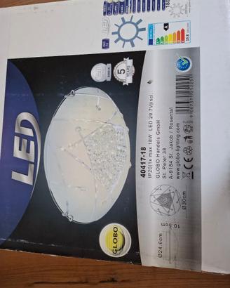 Plafoniera LED GLOBO 40417-18 – Ø30 cm – cristalli