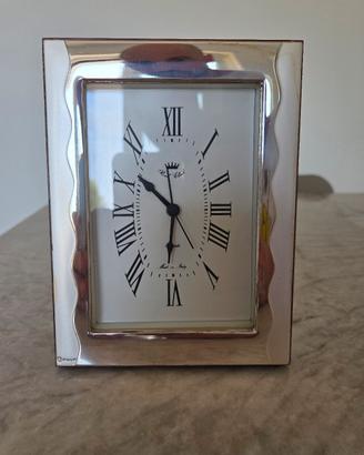 orologio con cornice argento