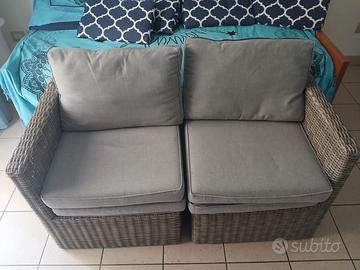 2 Poltrone da giardino in rattan