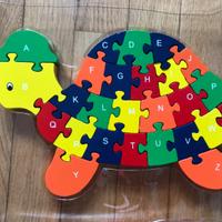 Tartaruga puzzle in legno