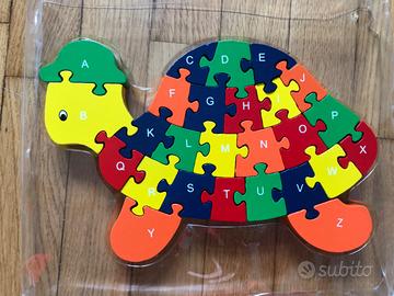 Tartaruga puzzle in legno