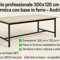 Tavoli in formica e ferro