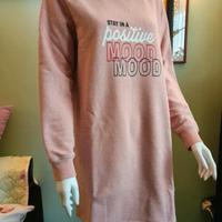 Vestito felpato rosa antico