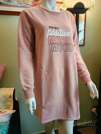 Vestito felpato rosa antico