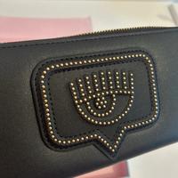 Portafoglio chiara ferragni eyelike nero con logo