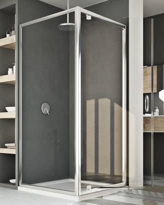 Parete in vetro box doccia. Lato fisso 80x185 .