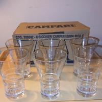 Campari soda set 6 bicchieri Vintage design Depero