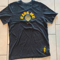 Maglietta Nera Nike Lebron James Leone Ricamato