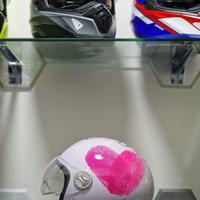 CASCO DIEFFE DEMIJET CON CUORI E SCRITTA LOVE