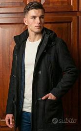 Cappotto Uomo Bugatti Nero con Cappuccio - XL