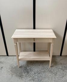Mobile consolle tavolino ingresso in legno grezzo