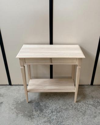 Mobile consolle tavolino ingresso in legno grezzo