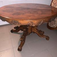 TAVOLO LEGNO ROTONDO E SEDIE