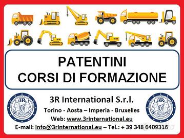 Patentino muletto escavatore trattore CAPPOTTO