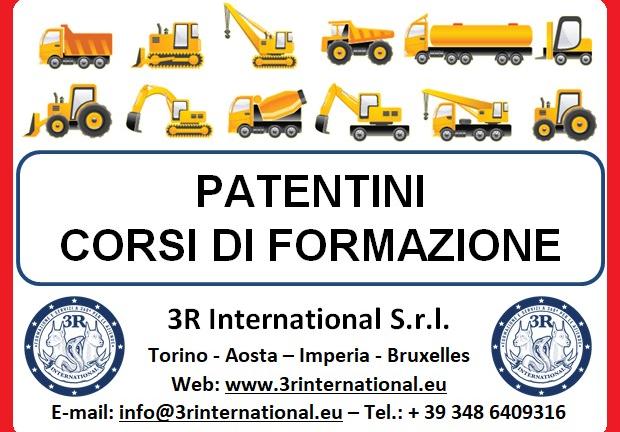 Patentino muletto escavatore trattore CAPPOTTO